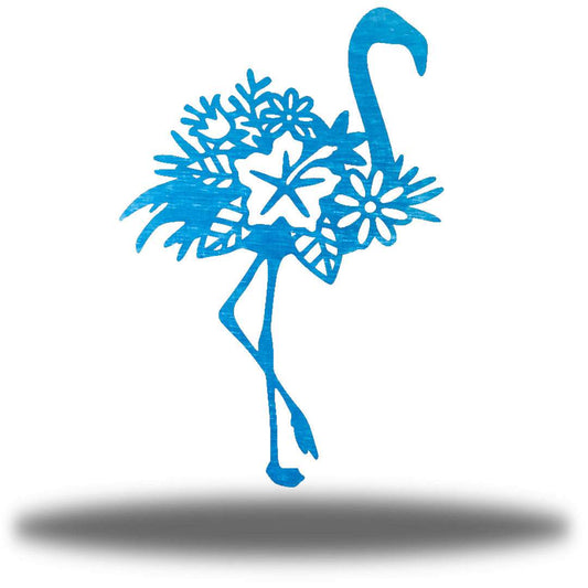 Riverside Designs-Floral Flamingo (CLEARANCE)-Metal Wall Art Décor