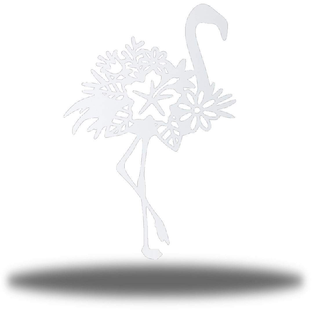 Riverside Designs-Floral Flamingo (CLEARANCE)-Metal Wall Art Décor