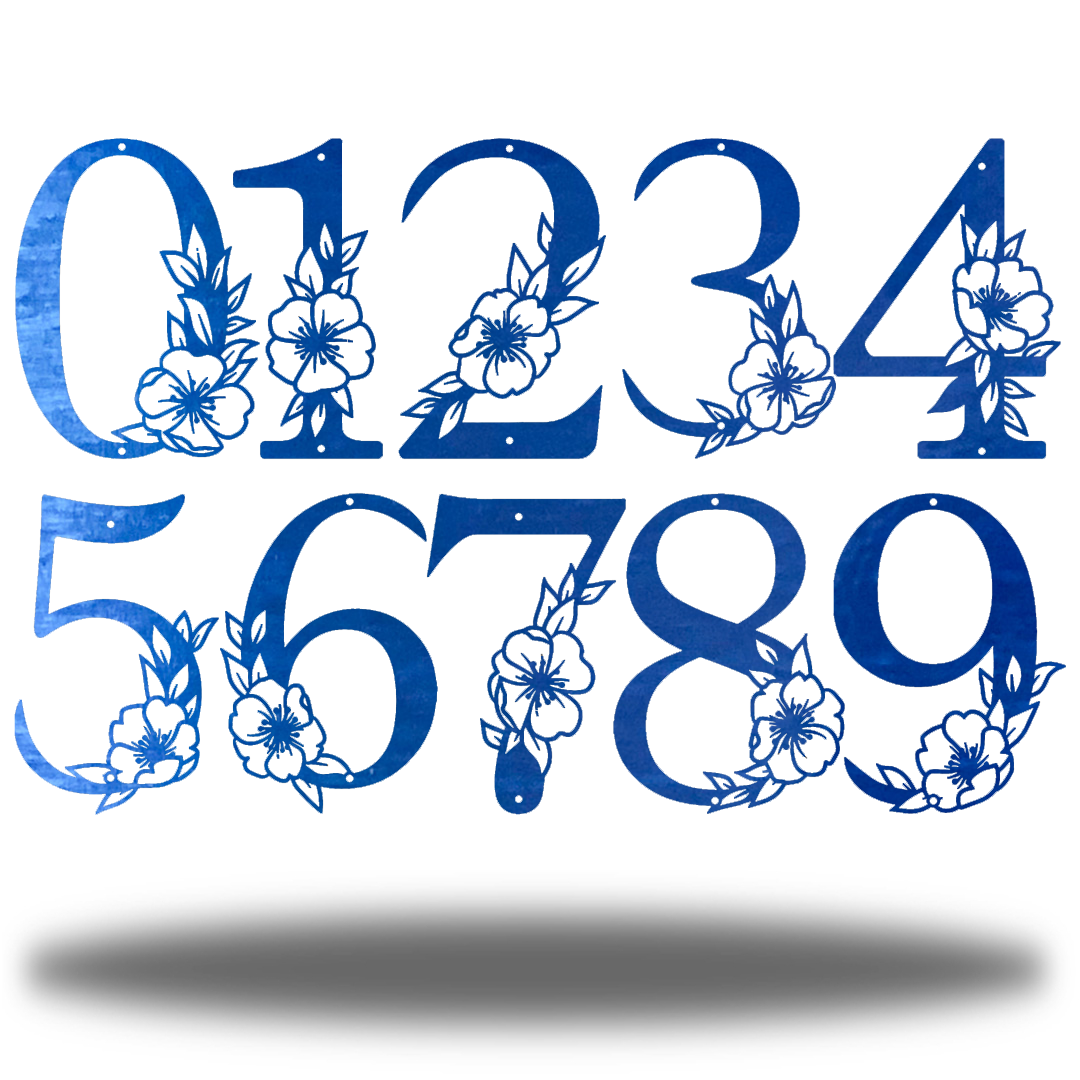 Riverside Designs-Floral House Address Numbers-Metal Wall Art Décor
