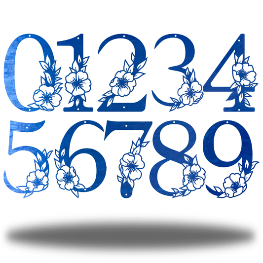 Riverside Designs-Floral House Address Numbers-Metal Wall Art Décor