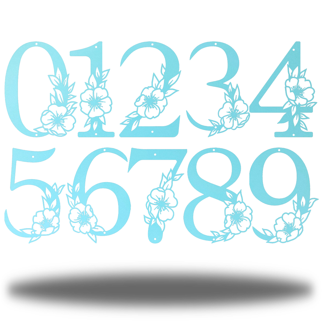 Riverside Designs-Floral House Address Numbers-Metal Wall Art Décor