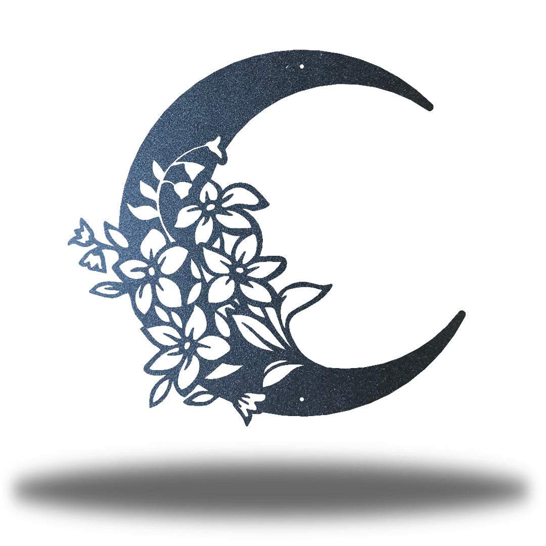 Riverside Designs-Floral Moon (CLEARANCE)-Metal Wall Art Décor