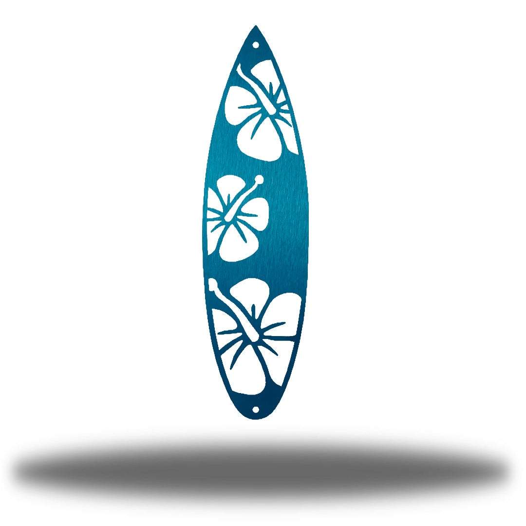 Riverside Designs-Flower Surfboard (CLEARANCE)-Metal Wall Art Décor