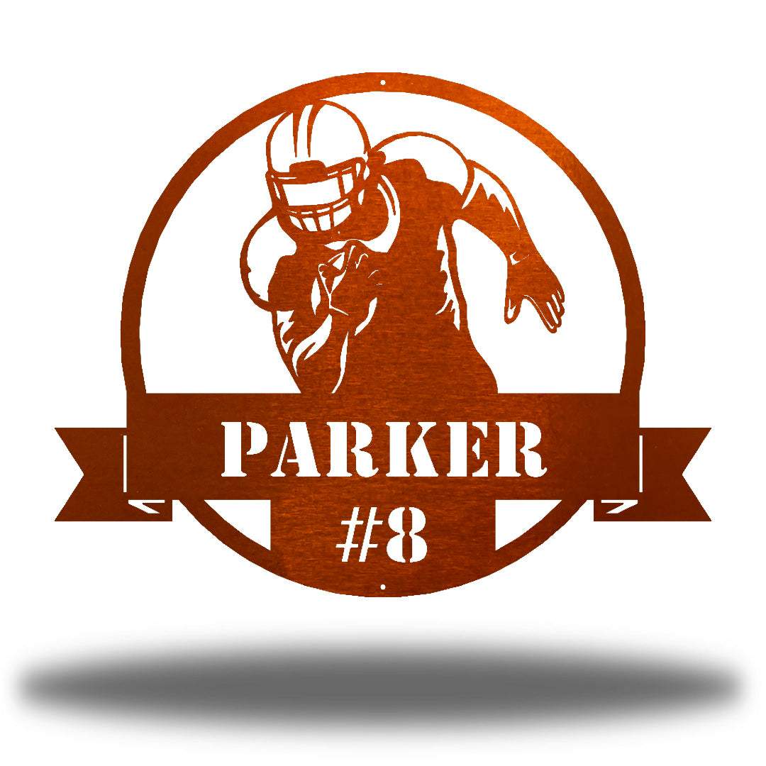 Riverside Designs-Football Monogram-Metal Wall Art Décor