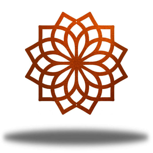 Riverside Designs-Geometric Lotus Flower-Metal Wall Art Décor