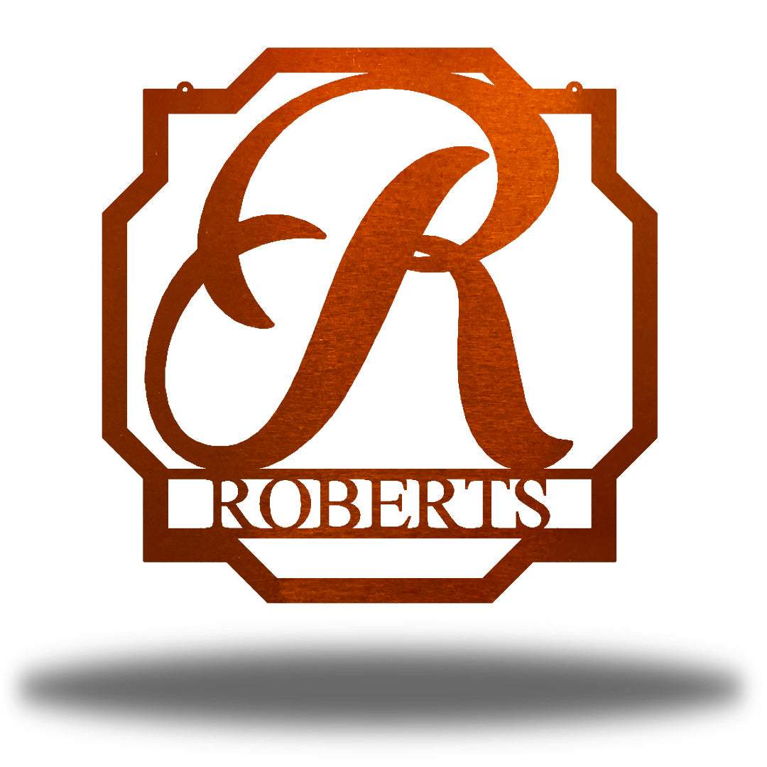 Riverside Designs-Geometric Monogram-Metal Wall Art Décor