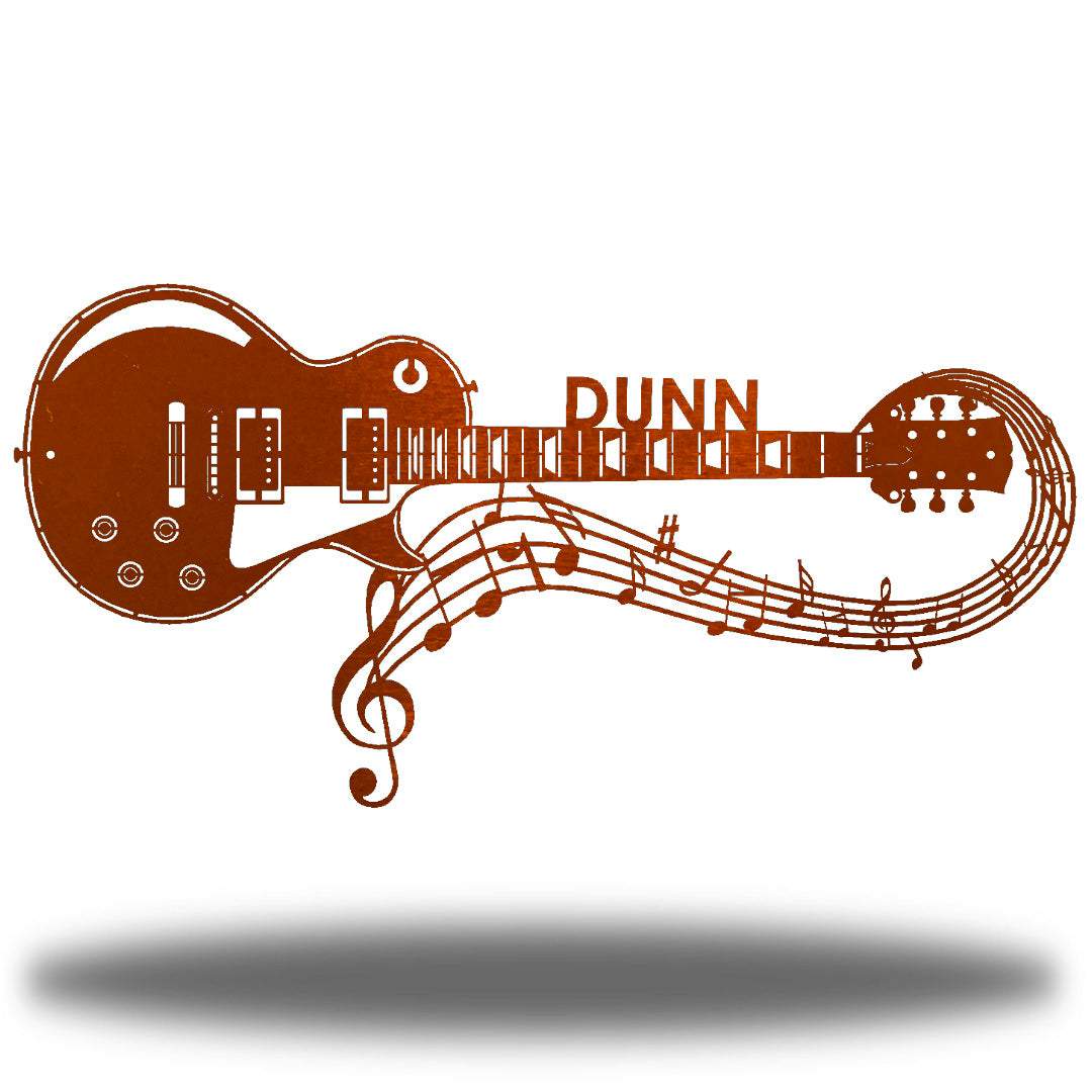 Riverside Designs-Guitar Monogram-Metal Wall Art Décor