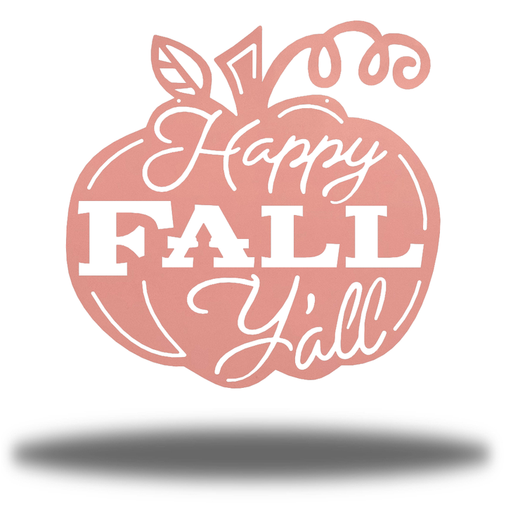 Riverside Designs-Happy Fall Y'all Pumpkin-Metal Wall Art Décor