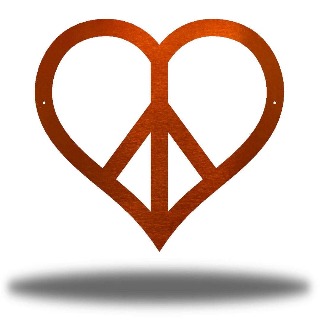 Riverside Designs-Heart Peace Sign-Metal Wall Art Décor