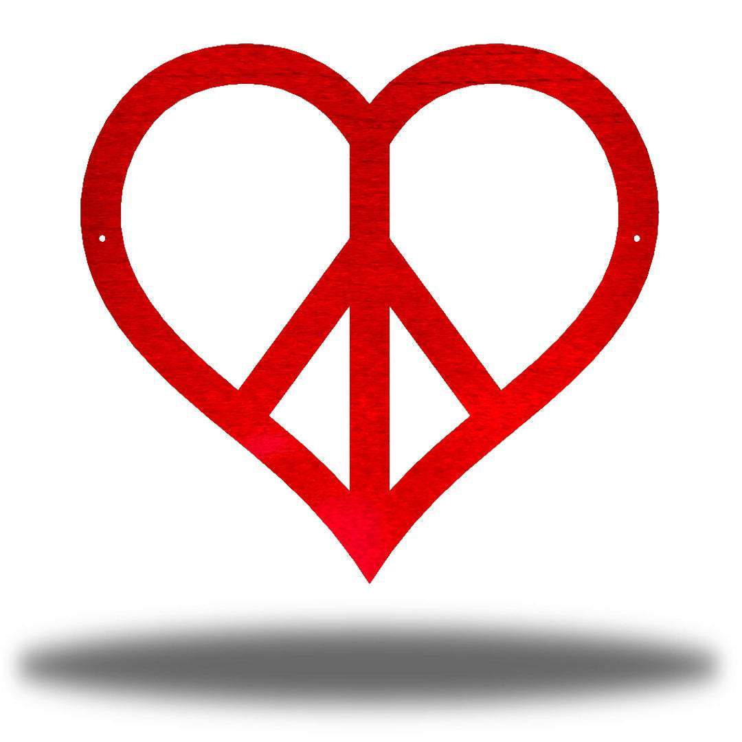 Riverside Designs-Heart Peace Sign-Metal Wall Art Décor