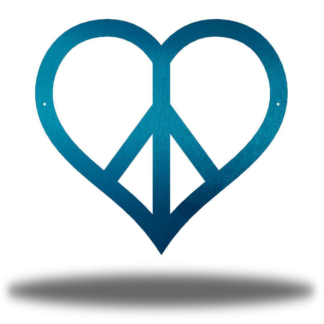 Riverside Designs-Heart Peace Sign-Metal Wall Art Décor
