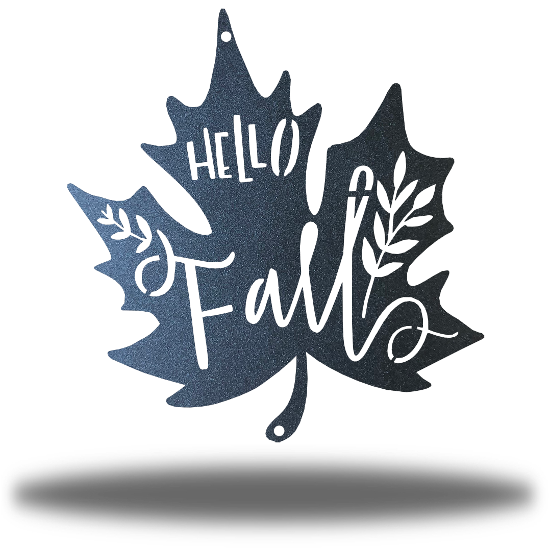 Riverside Designs-Hello Fall Leaf-Metal Wall Art Décor
