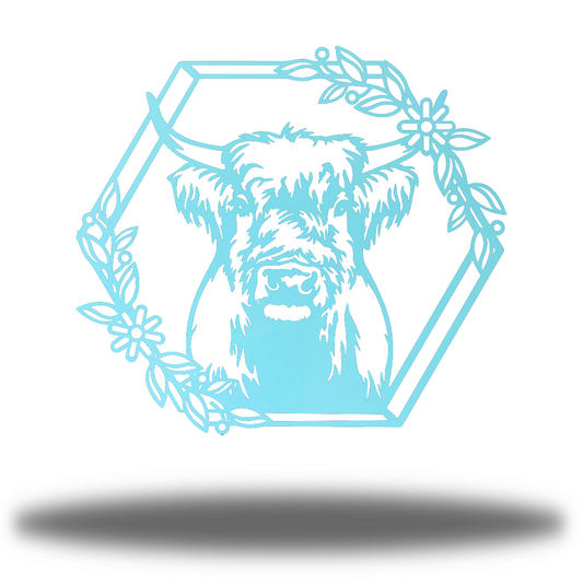 Riverside Designs-Highland Cow-Metal Wall Art Décor