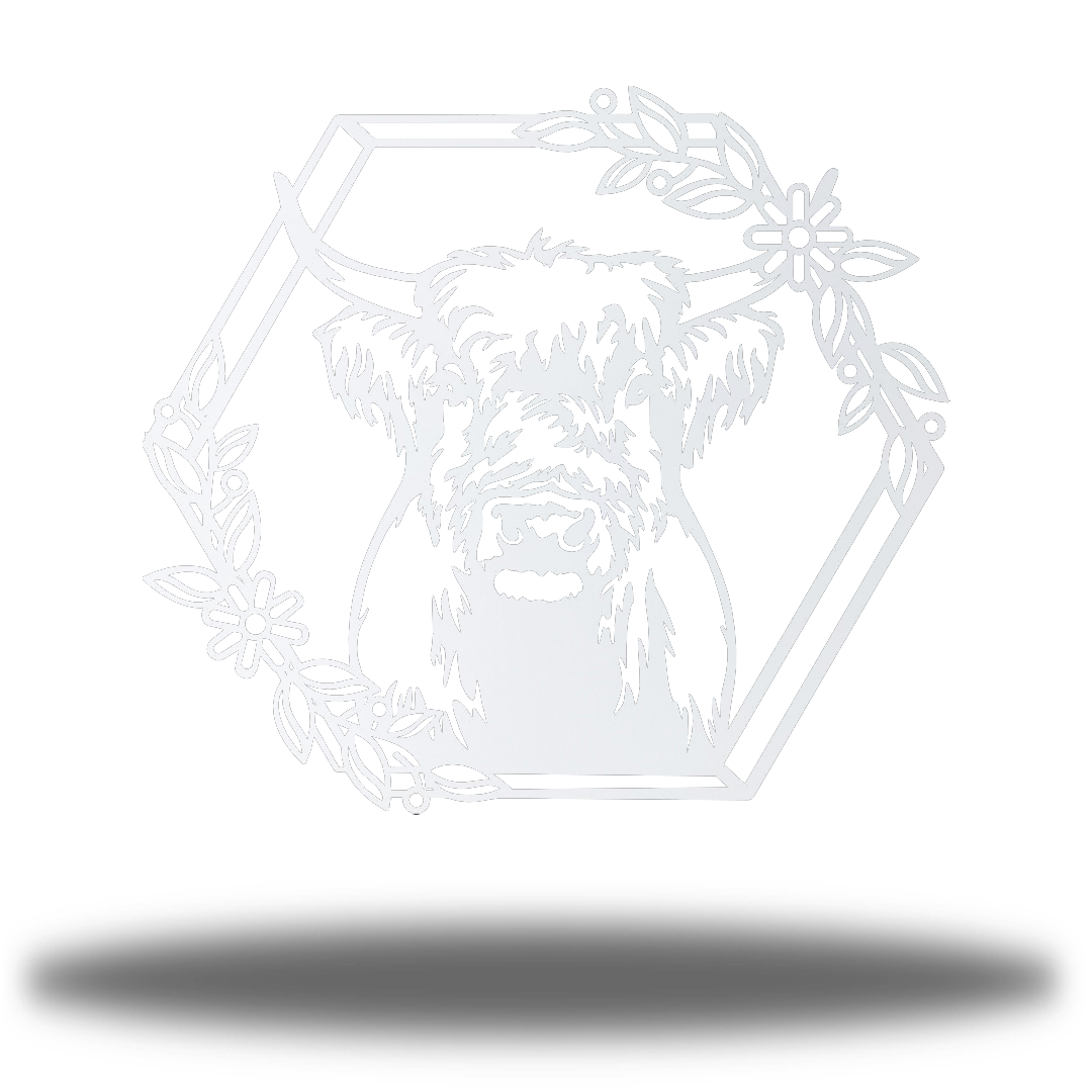 Riverside Designs-Highland Cow-Metal Wall Art Décor