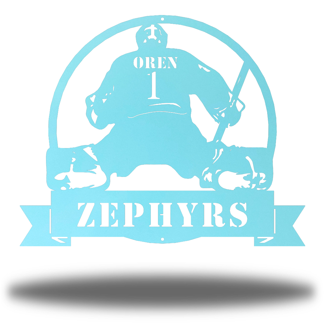 Riverside Designs-Hockey Goalie Monogram-Metal Wall Art Décor