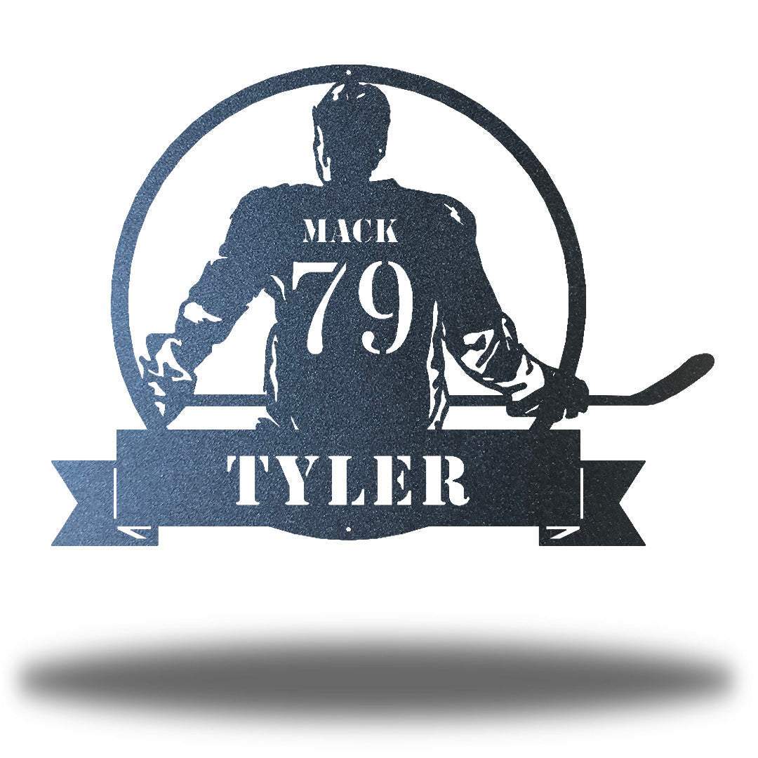 Riverside Designs-Hockey Monogram-Metal Wall Art Décor