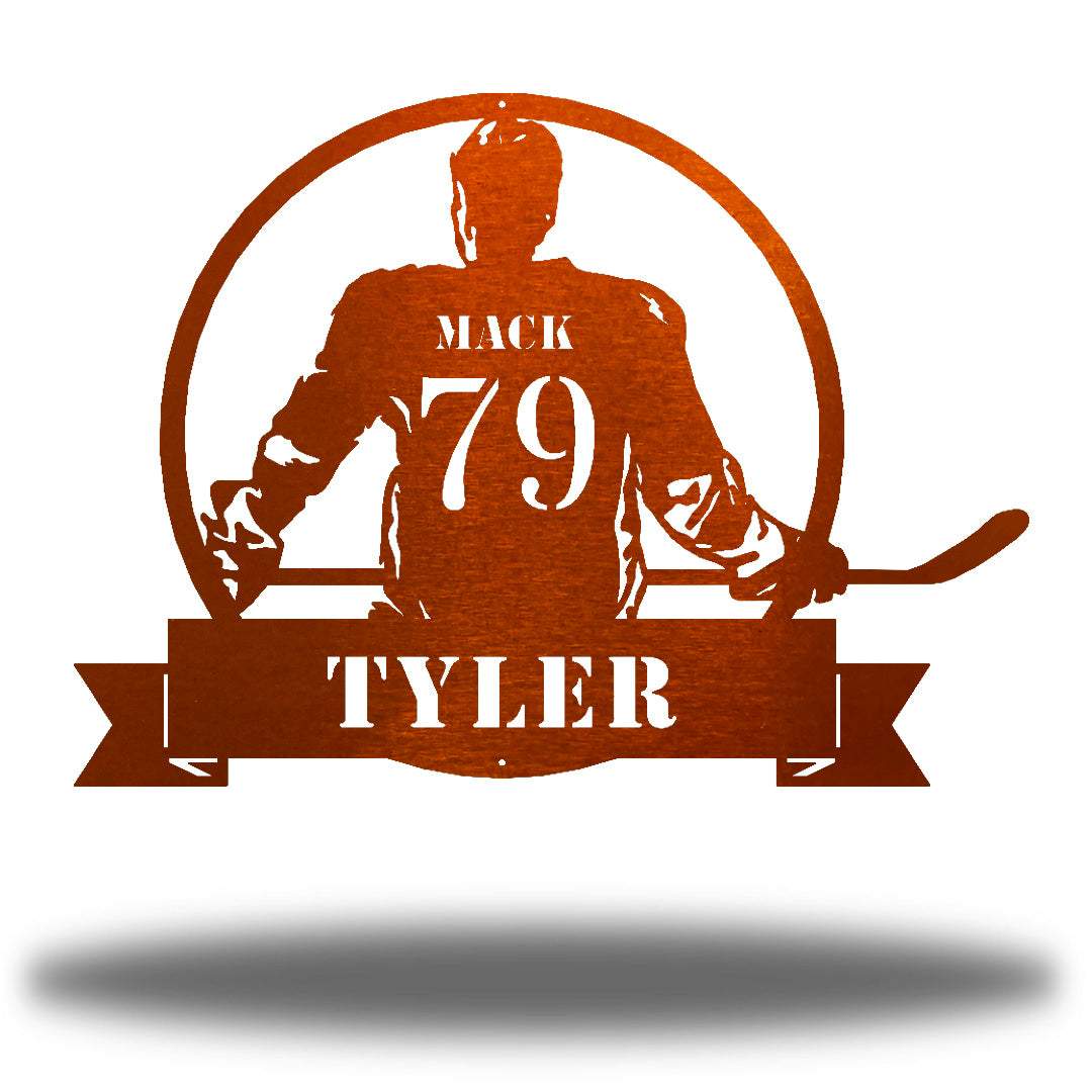 Riverside Designs-Hockey Monogram-Metal Wall Art Décor