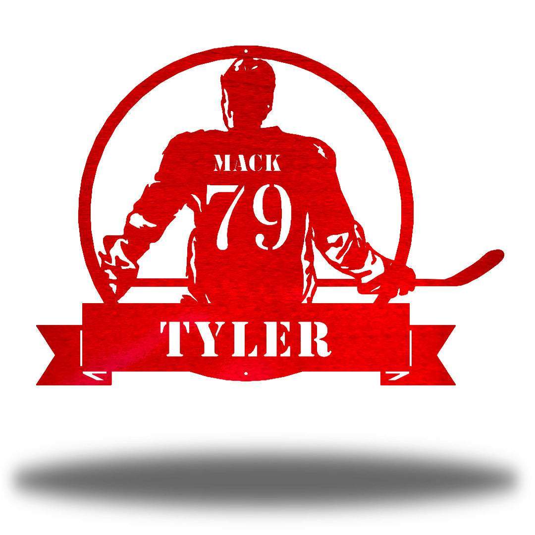 Riverside Designs-Hockey Monogram-Metal Wall Art Décor