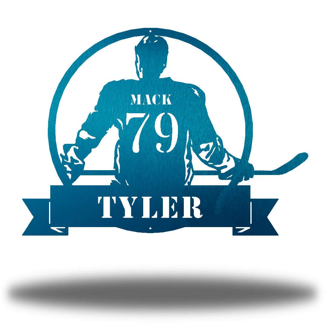 Riverside Designs-Hockey Monogram-Metal Wall Art Décor