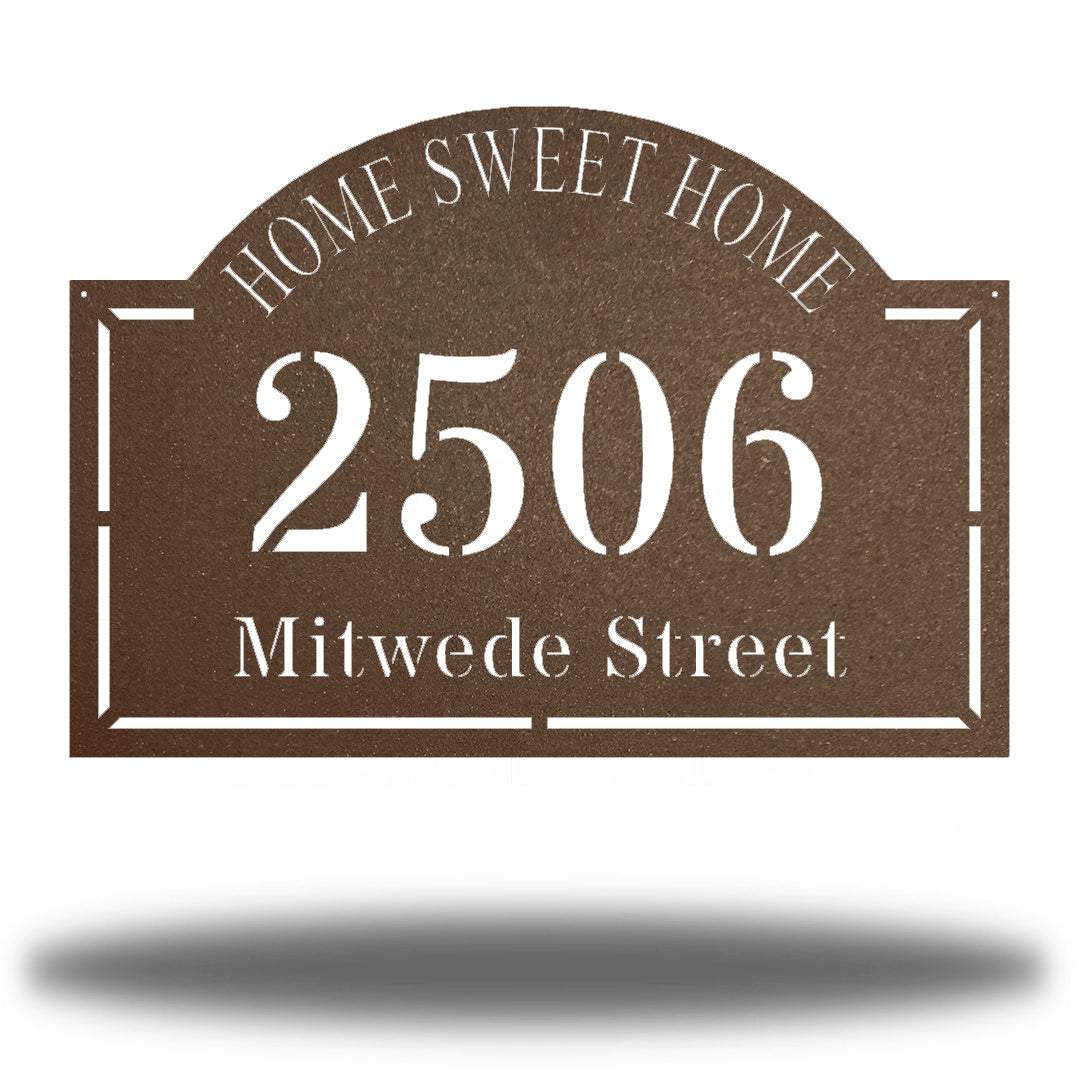 Riverside Designs-Home Sweet Home Address Sign-Metal Wall Art Décor