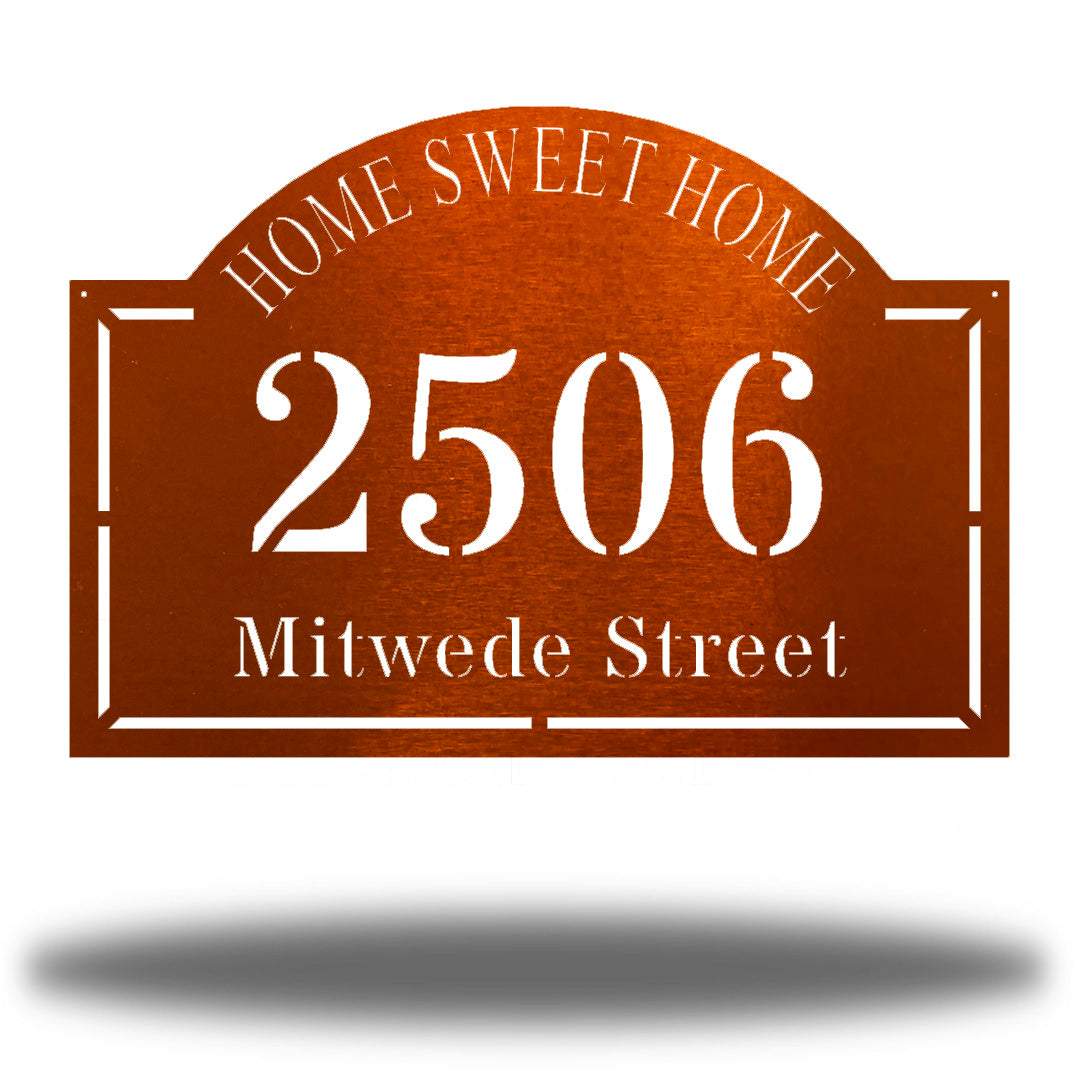 Riverside Designs-Home Sweet Home Address Sign-Metal Wall Art Décor