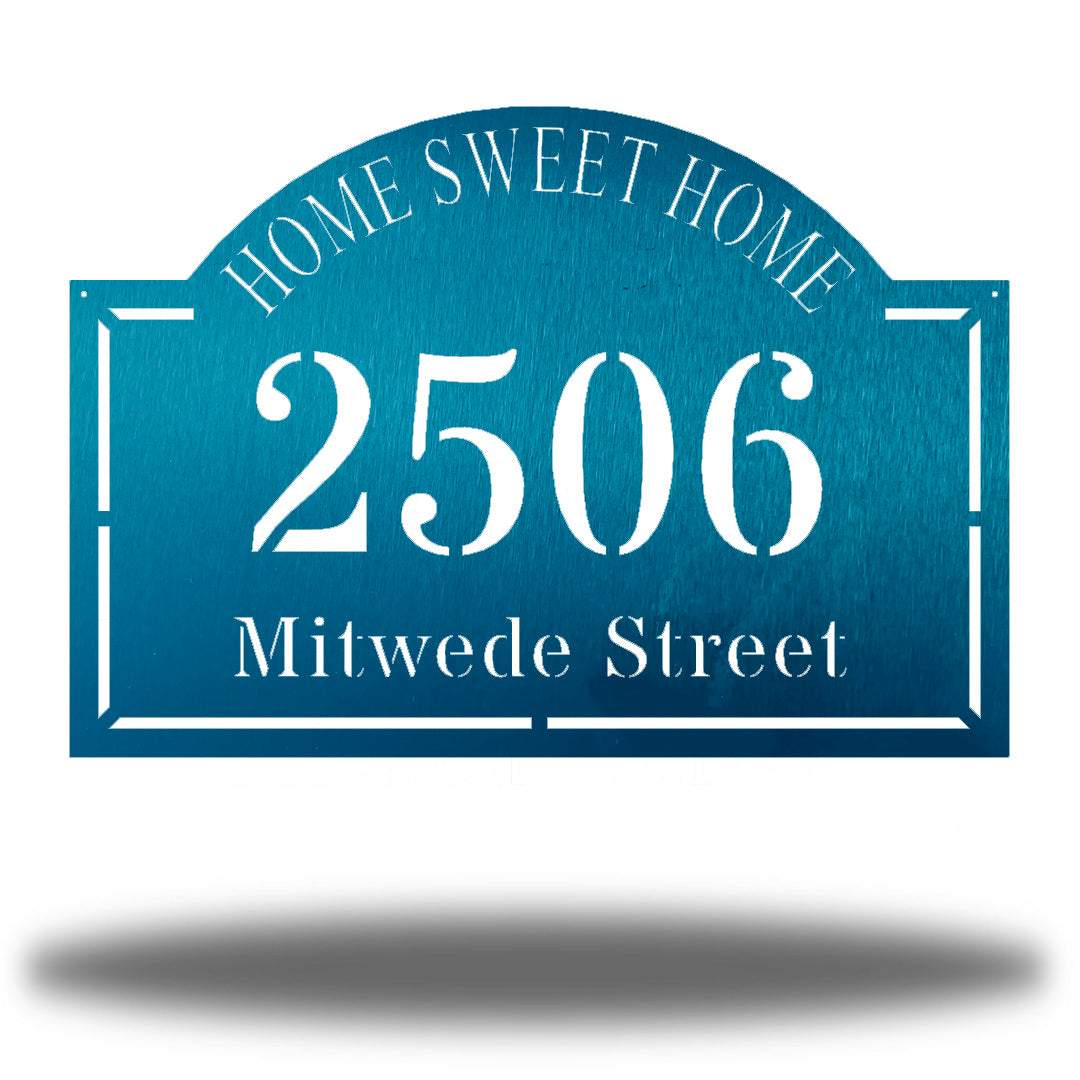 Riverside Designs-Home Sweet Home Address Sign-Metal Wall Art Décor