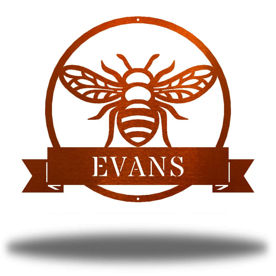 Riverside Designs-Honey Bee Monogram-Metal Wall Art Décor