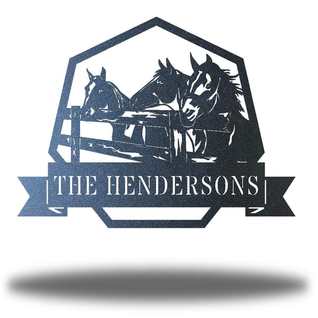 Riverside Designs-Horse Stable Monogram-Metal Wall Art Décor