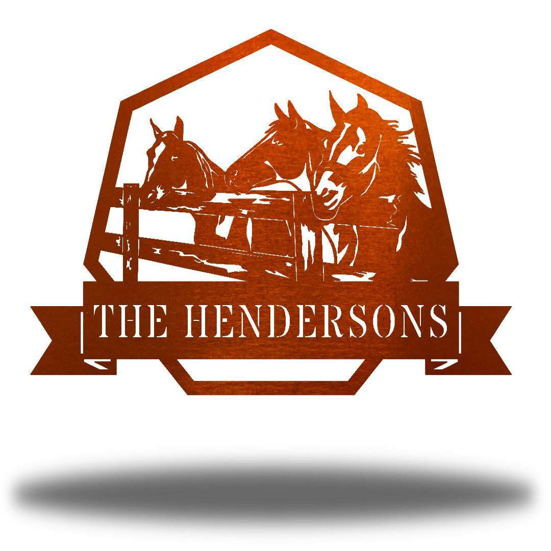 Riverside Designs-Horse Stable Monogram-Metal Wall Art Décor