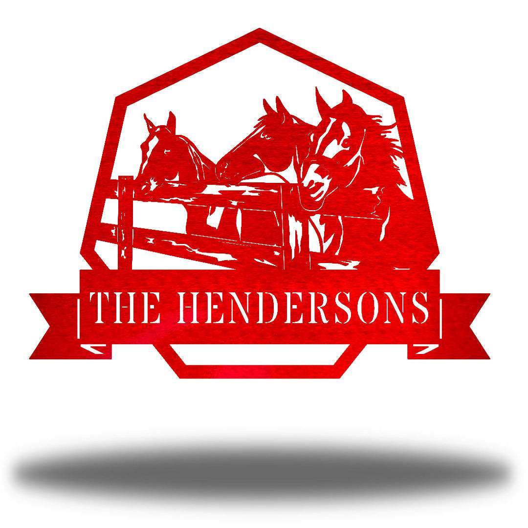 Riverside Designs-Horse Stable Monogram-Metal Wall Art Décor