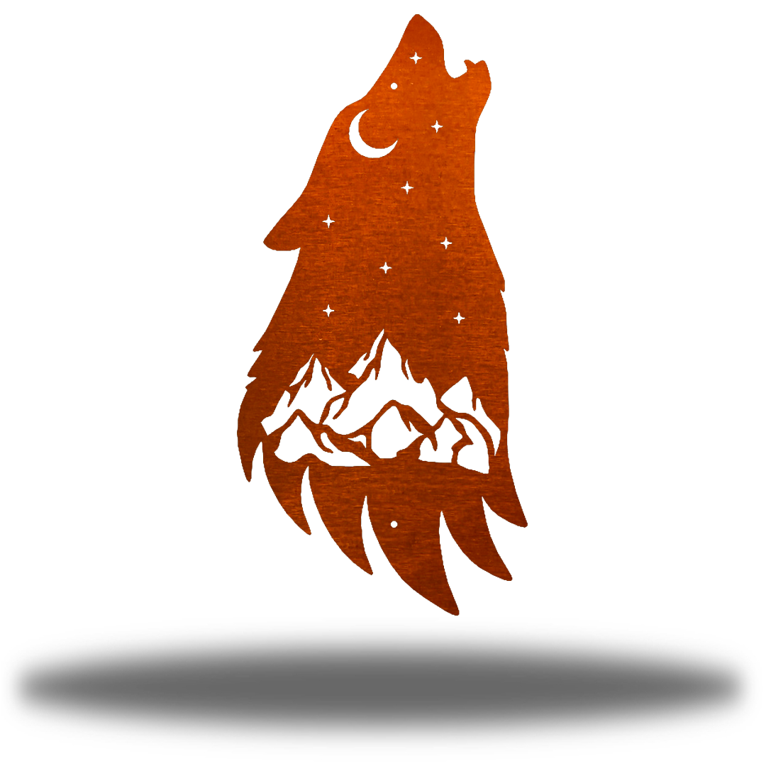 Riverside Designs-Howling Wolf-Metal Wall Art Décor