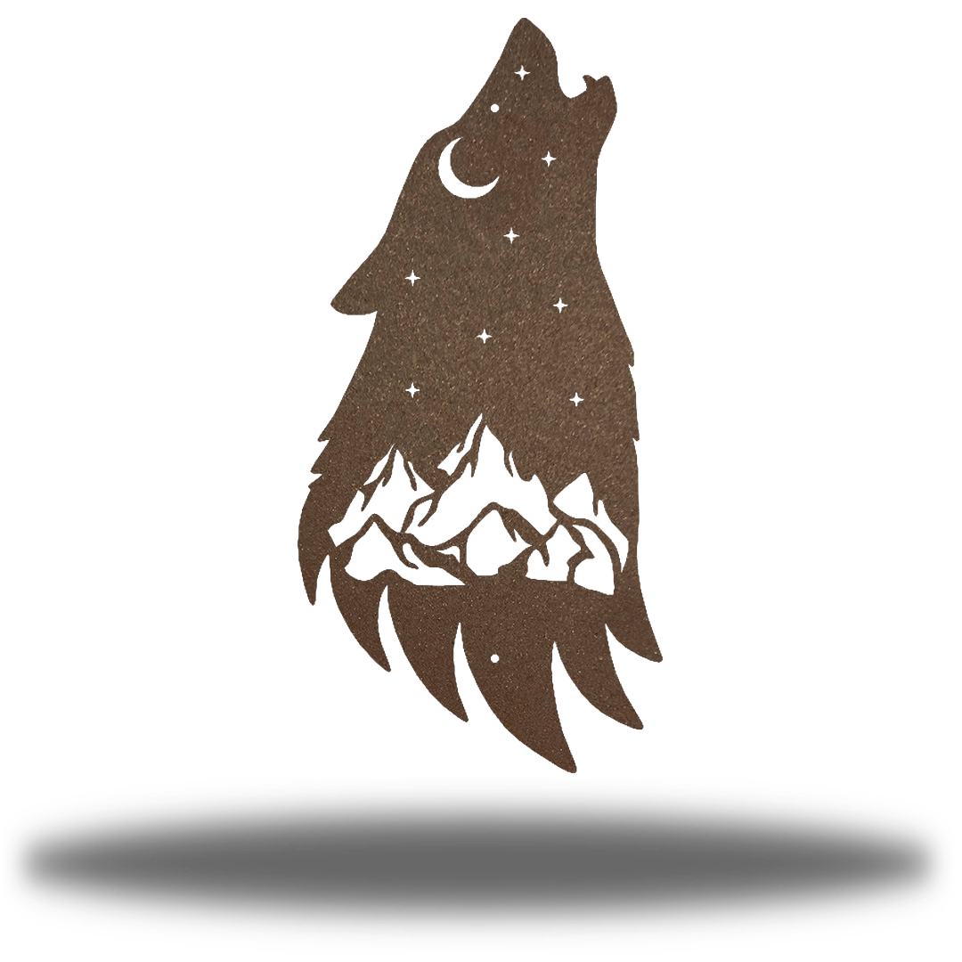 Riverside Designs-Howling Wolf-Metal Wall Art Décor
