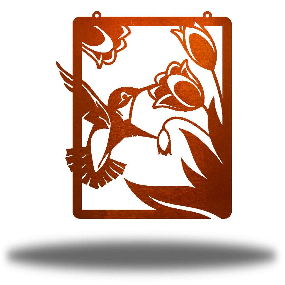 Riverside Designs-Hummingbird Garden Sign-Metal Wall Art Décor