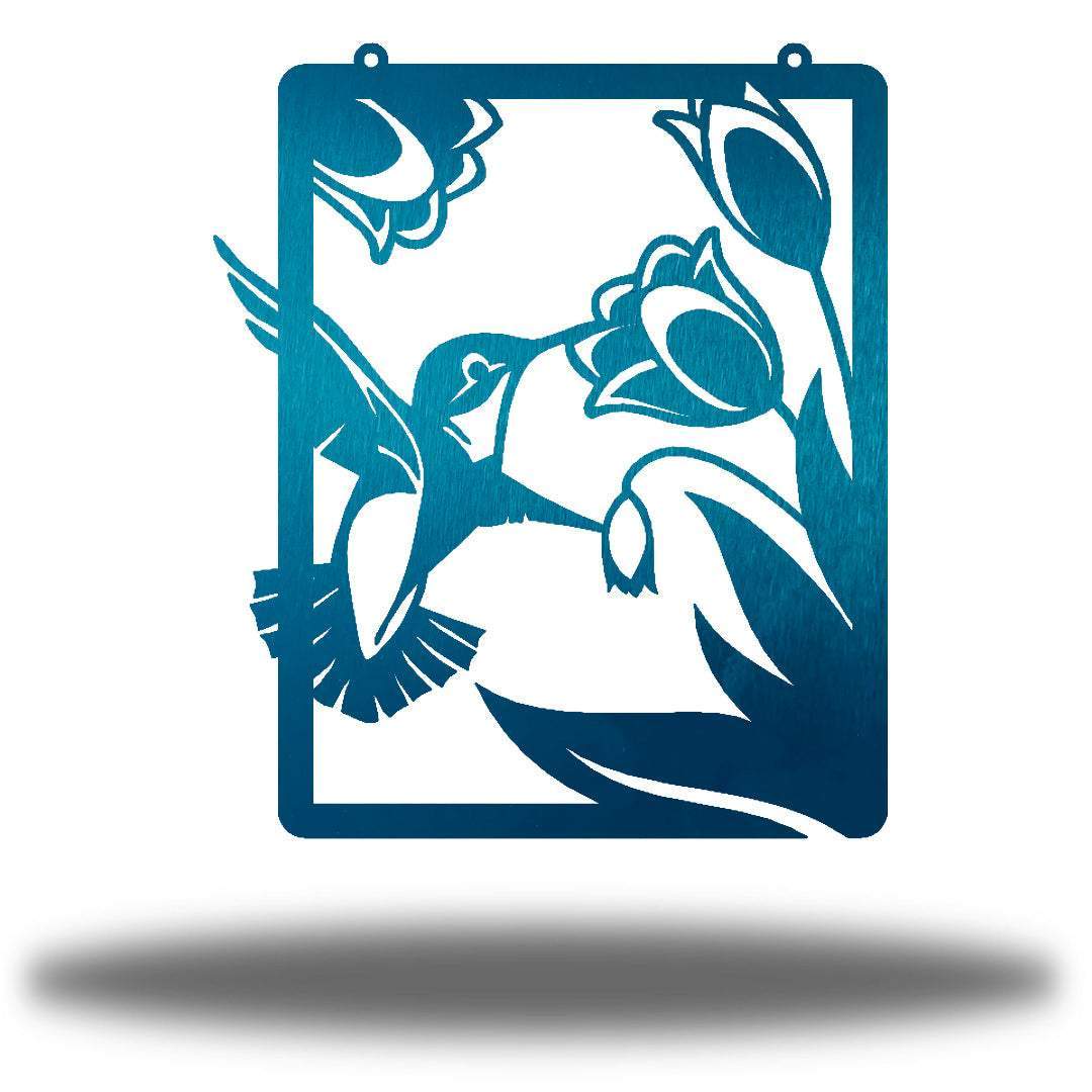 Riverside Designs-Hummingbird Garden Sign-Metal Wall Art Décor