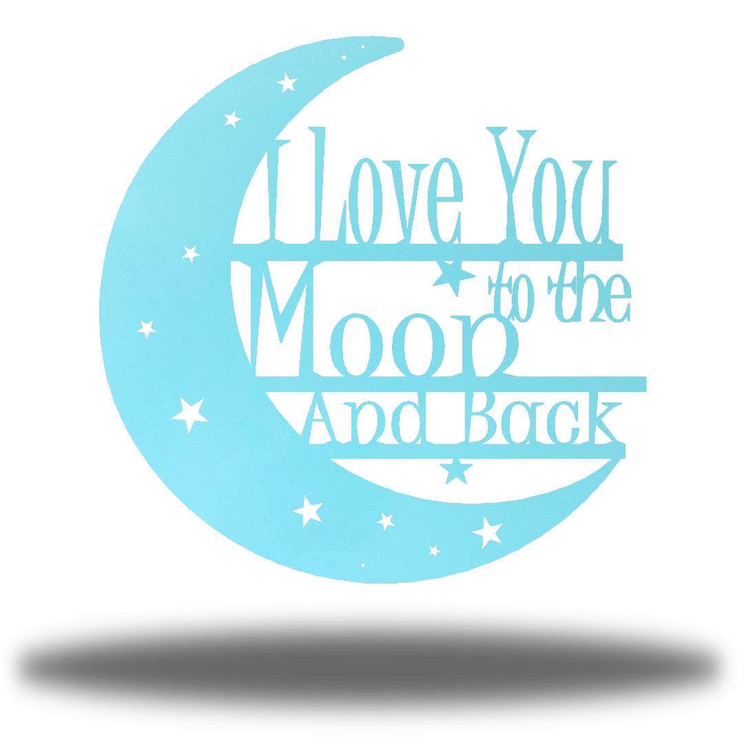 Riverside Designs-I Love You to the Moon and Back-Metal Wall Art Décor