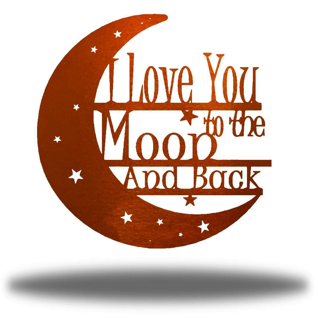 Riverside Designs-I Love You to the Moon and Back-Metal Wall Art Décor