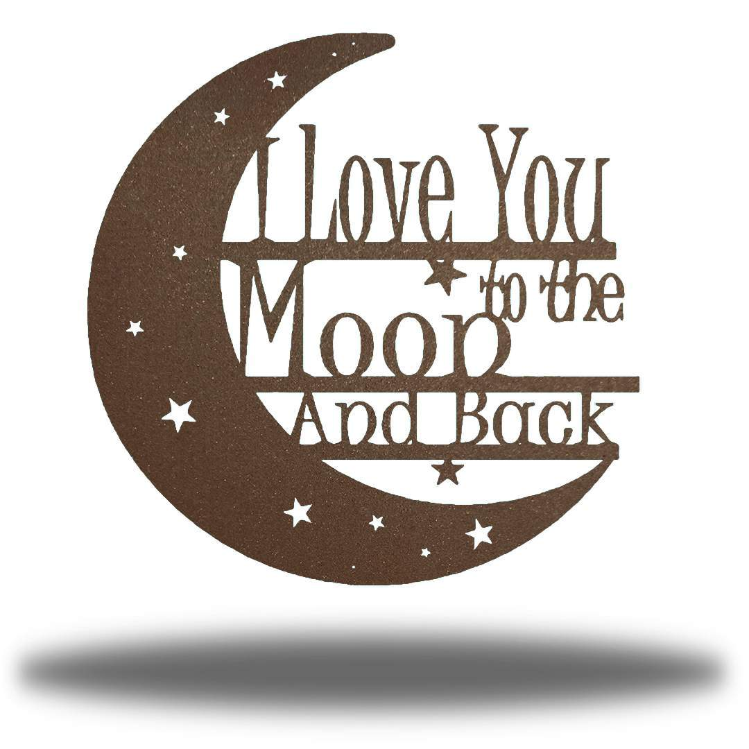 Riverside Designs-I Love You to the Moon and Back-Metal Wall Art Décor