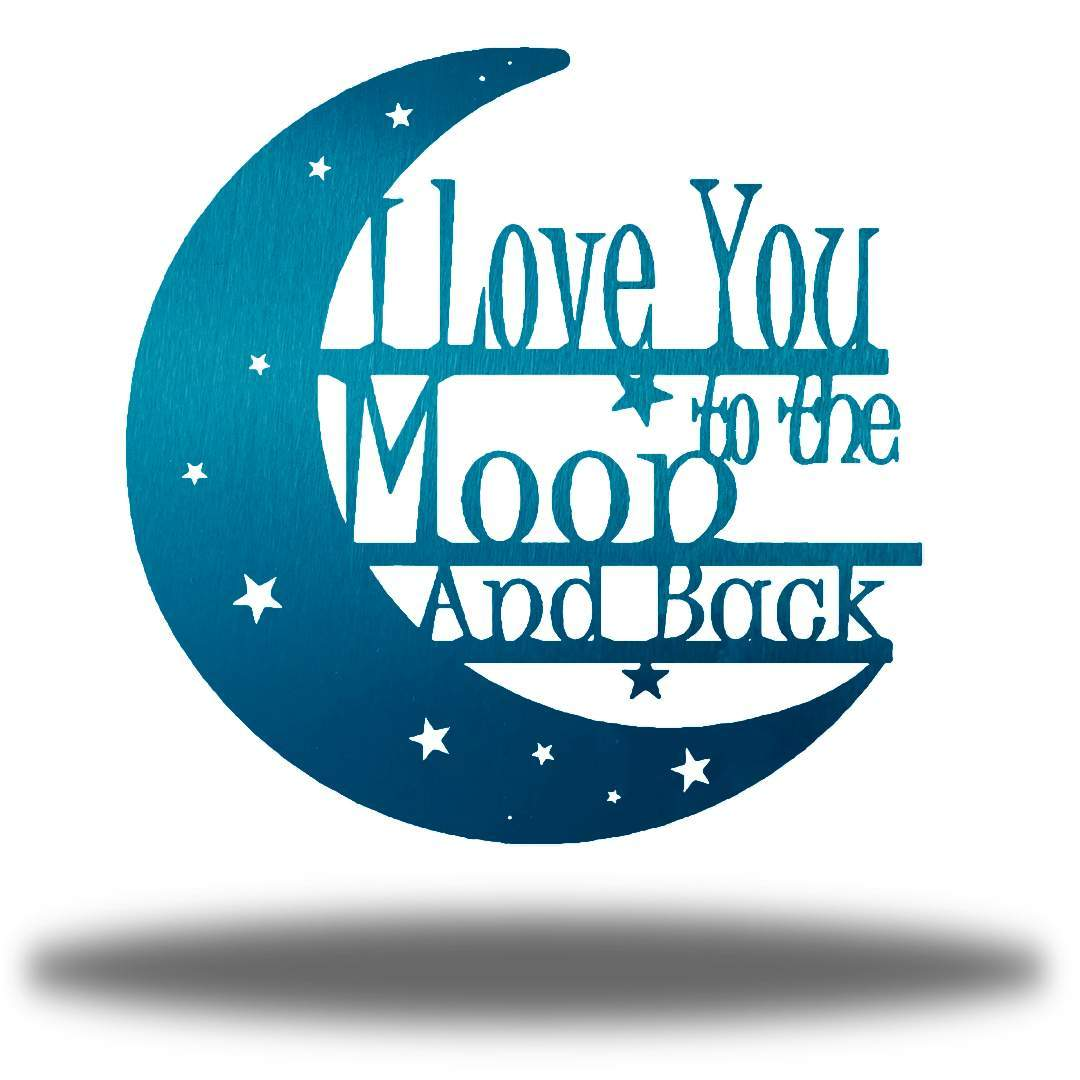 Riverside Designs-I Love You to the Moon and Back-Metal Wall Art Décor