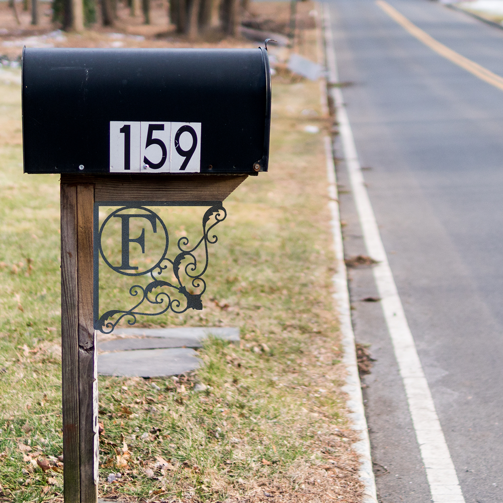 Riverside Designs-Initial Mailbox Sign-Metal Wall Art Décor