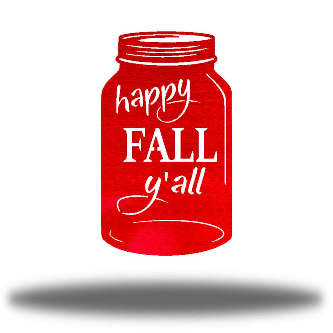 Riverside Designs-Happy Fall Y'all Jar-Metal Wall Art Décor