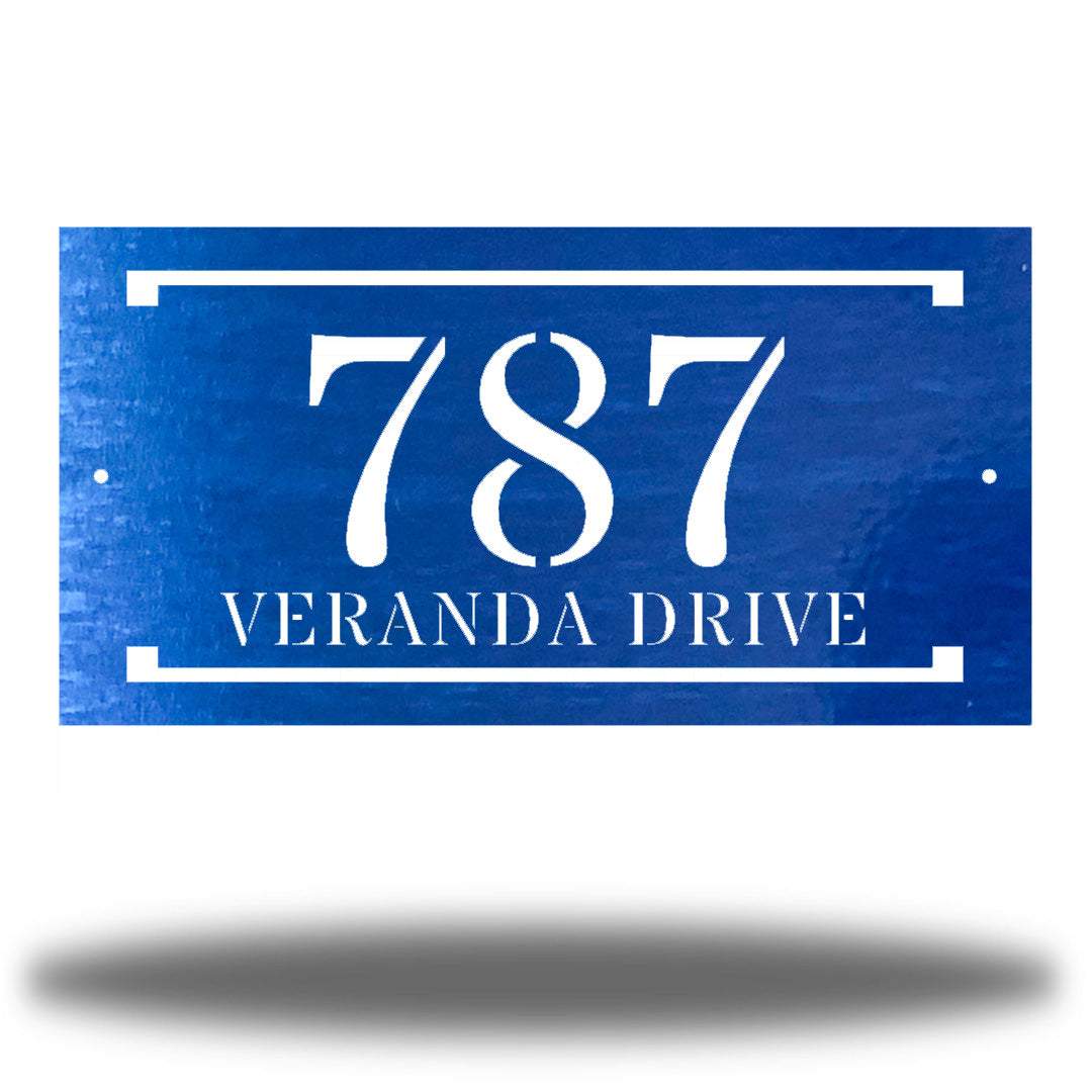 Riverside Designs-Modern Rectangle Address Sign-Metal Wall Art Décor