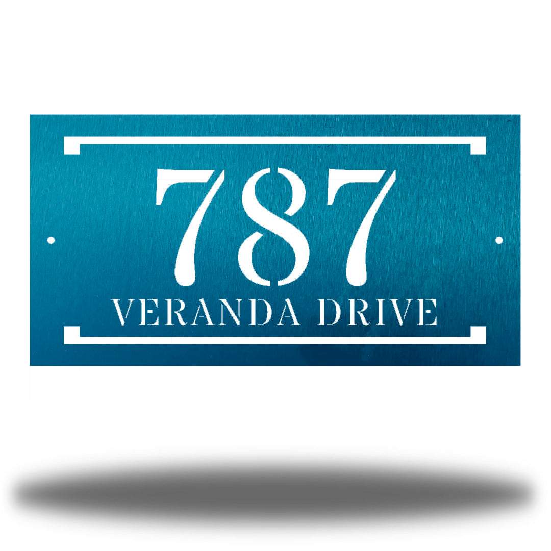 Riverside Designs-Modern Rectangle Address Sign-Metal Wall Art Décor