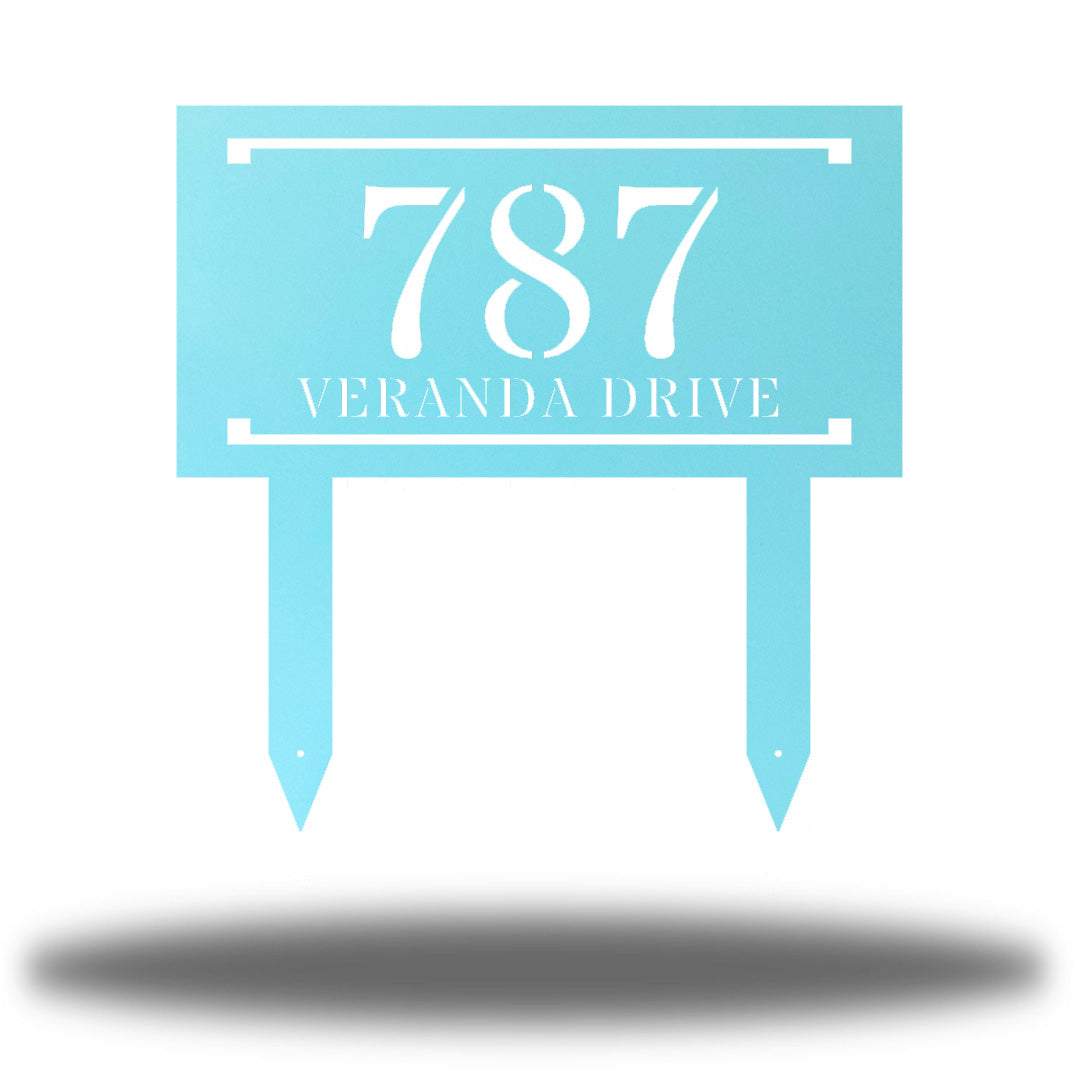 Riverside Designs-Modern Rectangle Address Stake-Metal Wall Art Décor