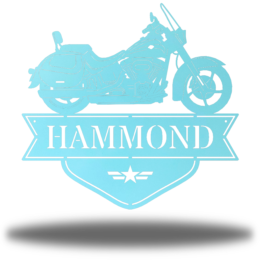 Riverside Designs-Motorcycle Monogram-Metal Wall Art Décor