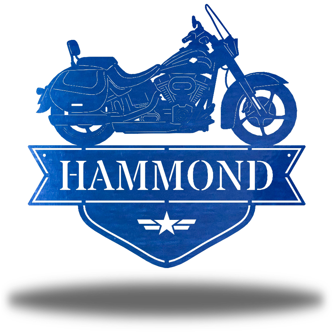 Riverside Designs-Motorcycle Monogram-Metal Wall Art Décor