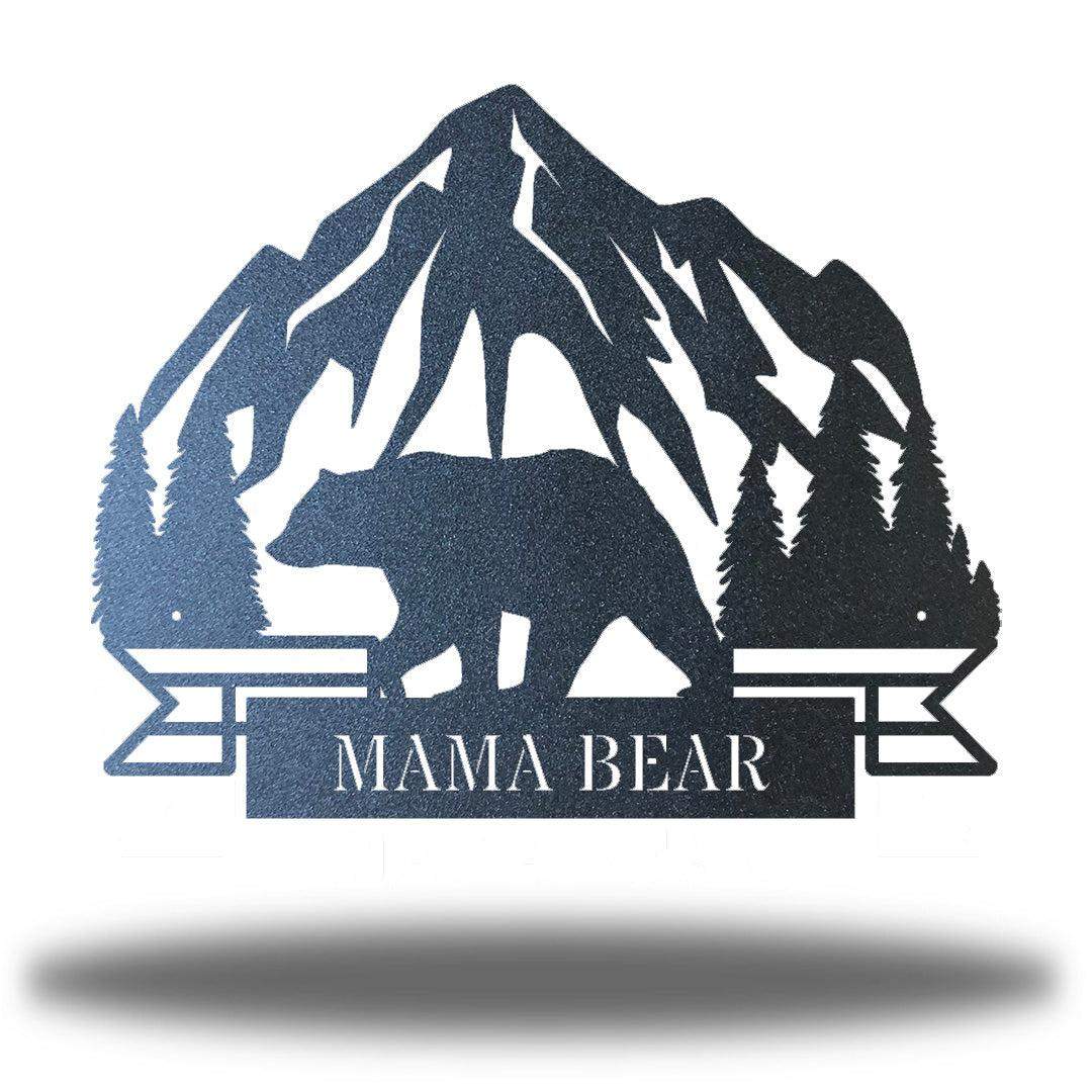 Riverside Designs-Mountain Bear Monogram-Metal Wall Art Décor