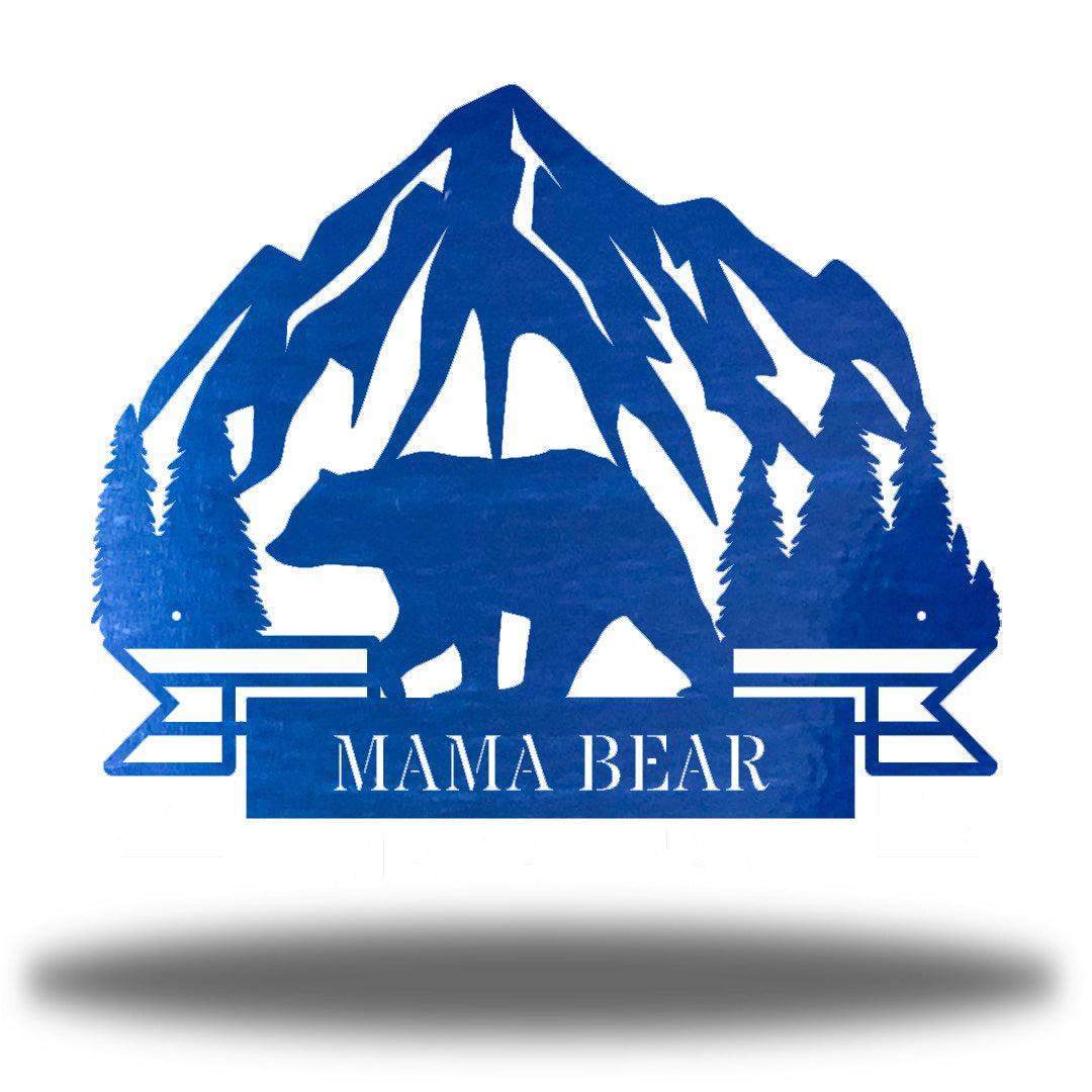 Riverside Designs-Mountain Bear Monogram-Metal Wall Art Décor