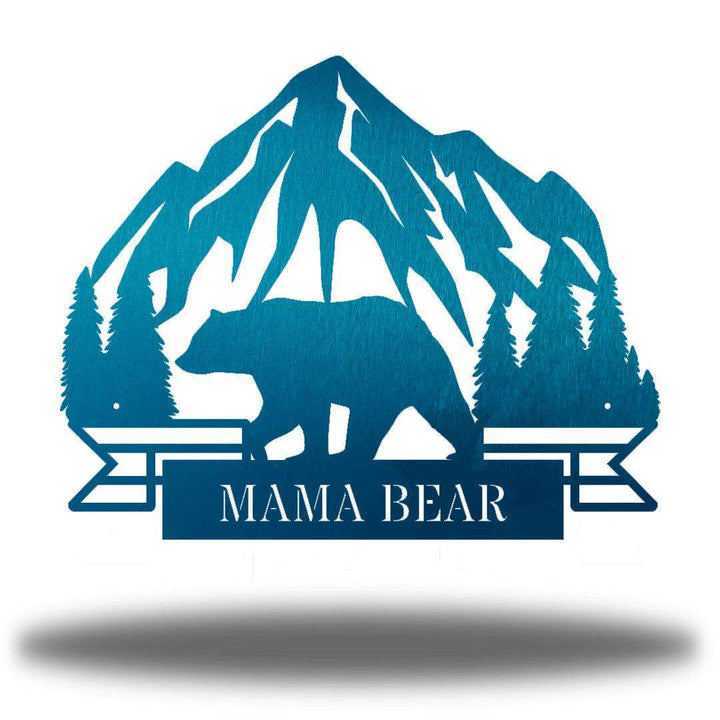 Riverside Designs-Mountain Bear Monogram-Metal Wall Art Décor