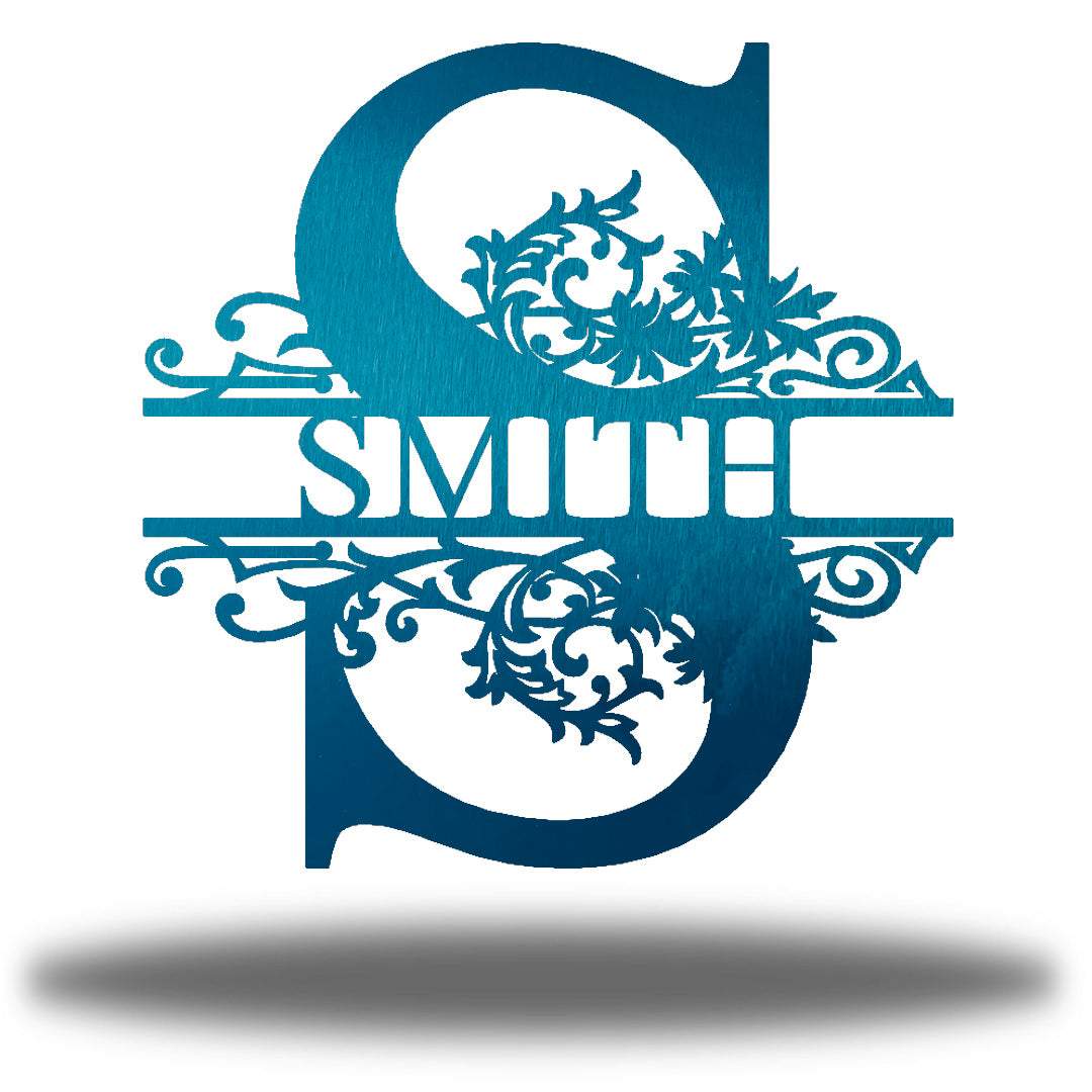 Riverside Designs-Ornamental Split Letter Monogram-Metal Wall Art Décor