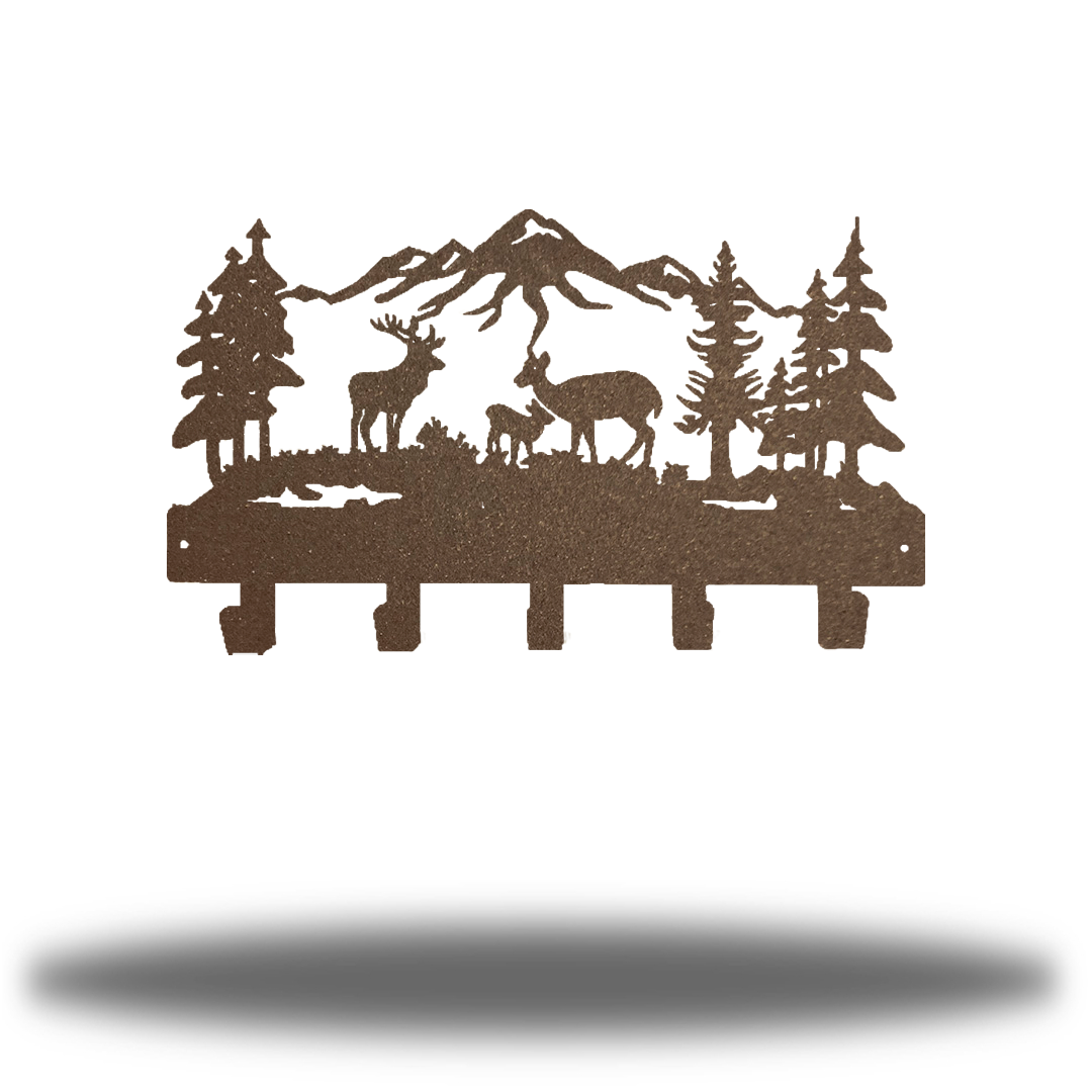 Riverside Designs-Deer Scene Wall Hanger-Metal Wall Art Décor